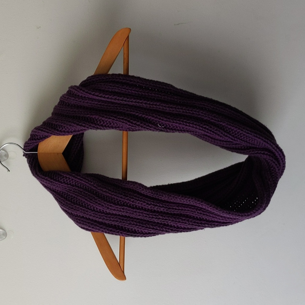 Marquet Knit Purple Infinity Scarf